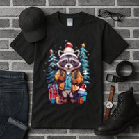 Christmas Raccoon Tall T-Shirt