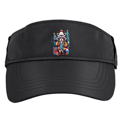 Christmas Raccoon Adult Drive Performance Visor