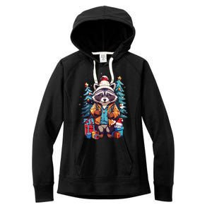 Christmas Raccoon Women's Fleece Hoodie