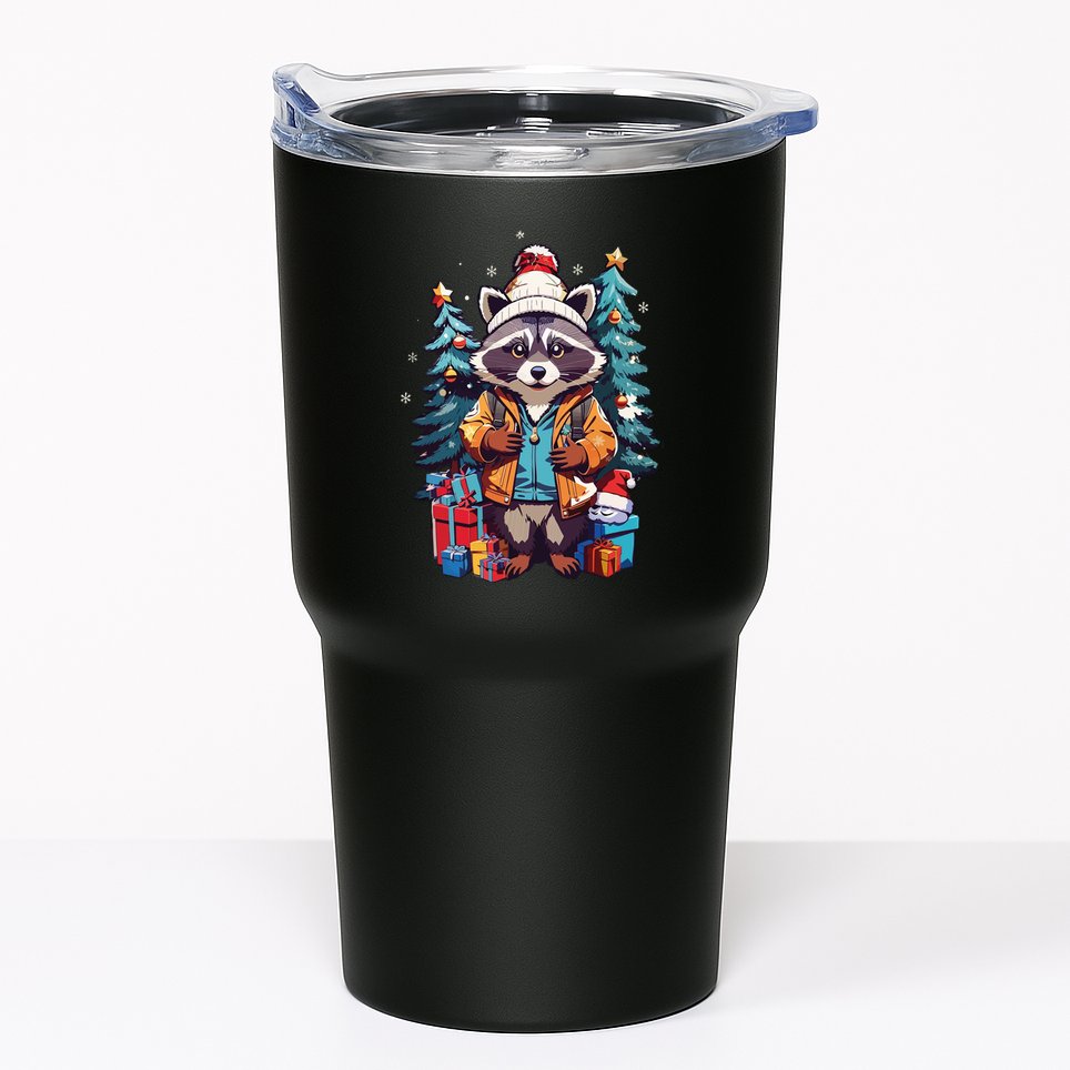 Christmas Raccoon Tumbler