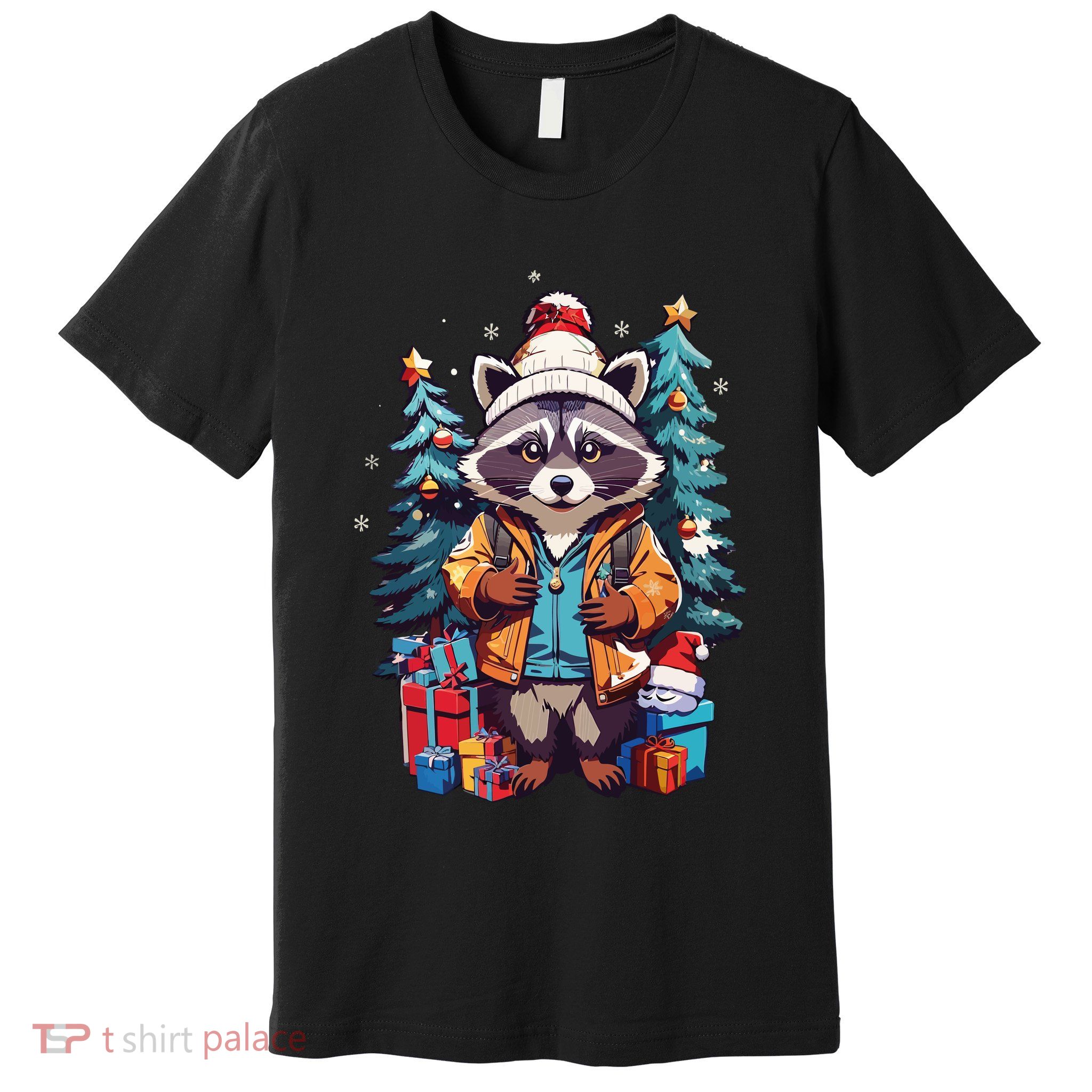 Christmas Raccoon Premium T-Shirt