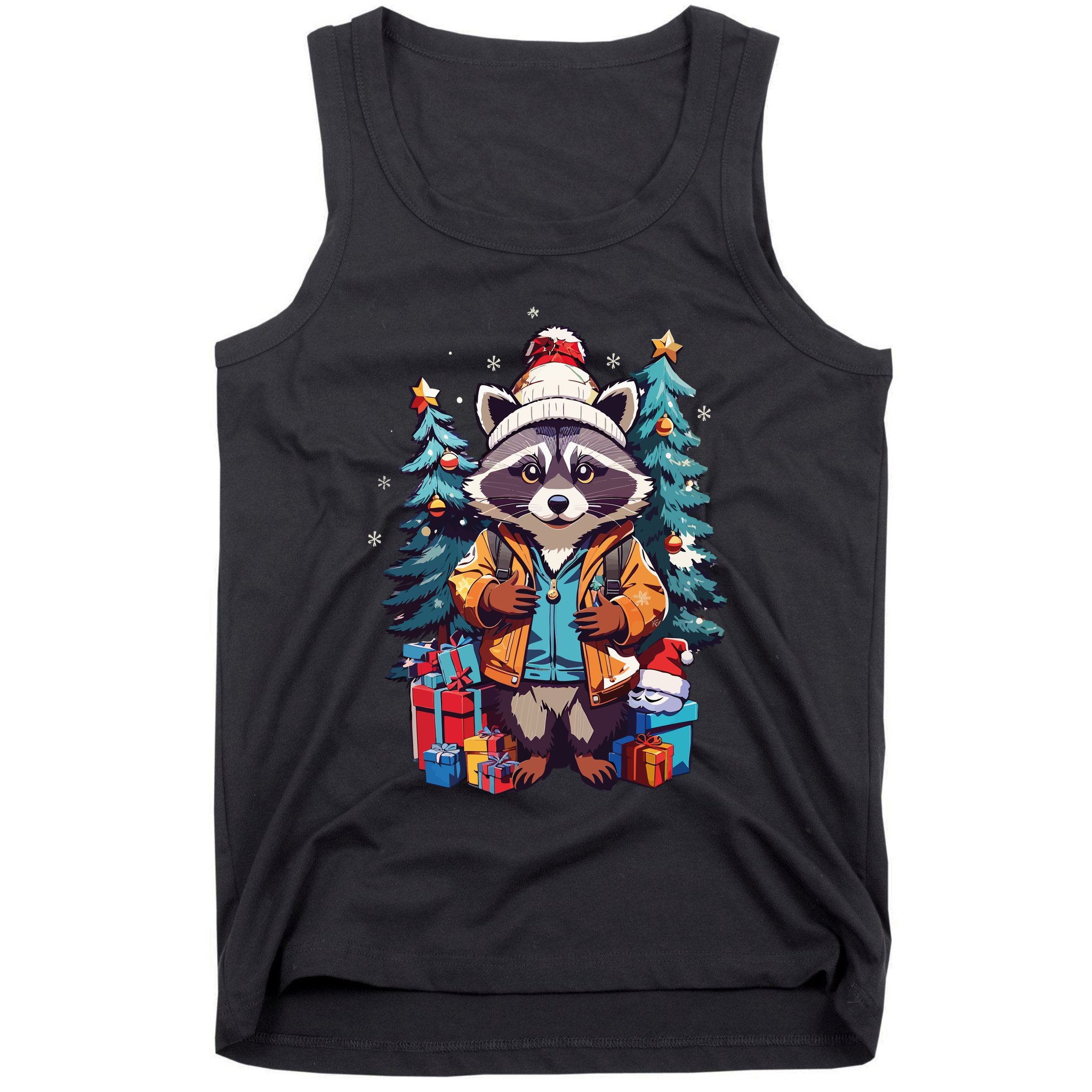 Christmas Raccoon Tank Top