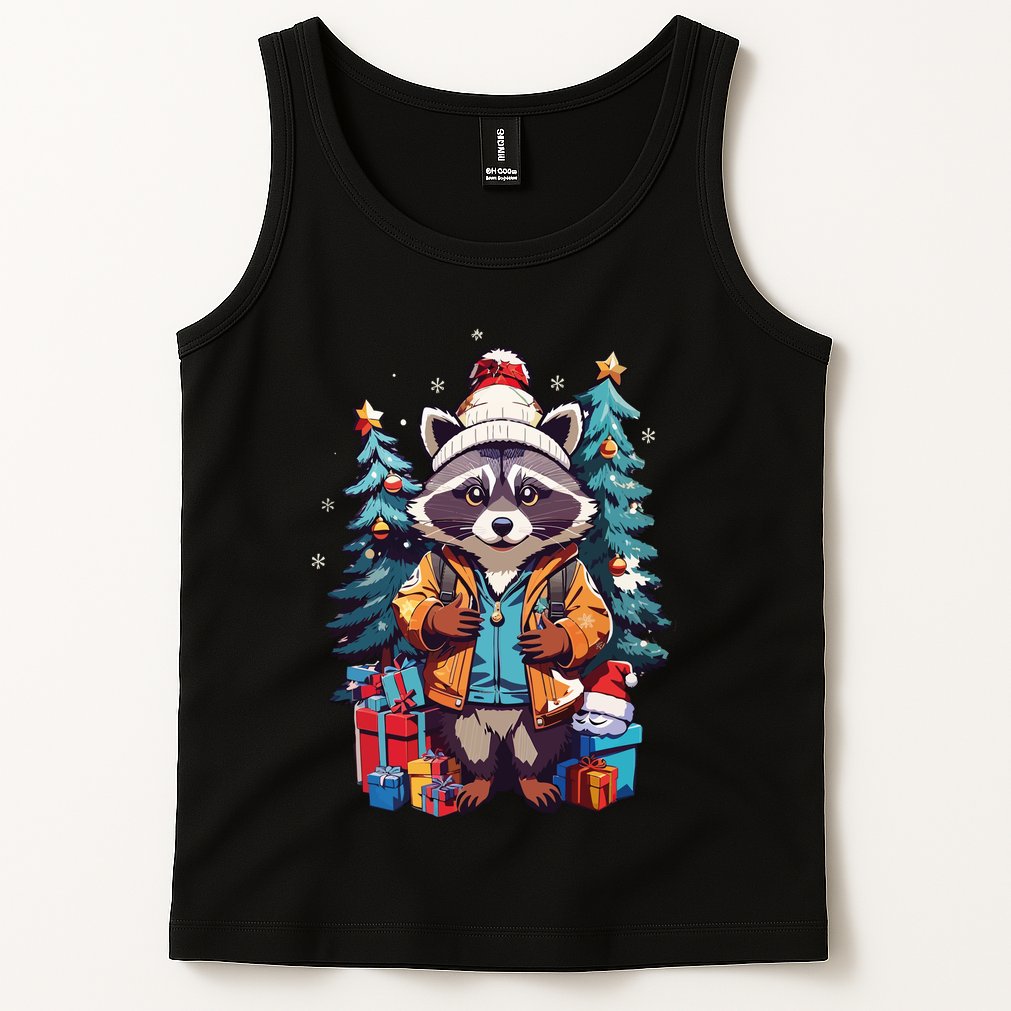 Christmas Raccoon Tank Top