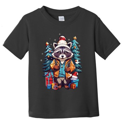 Christmas Raccoon Toddler T-Shirt