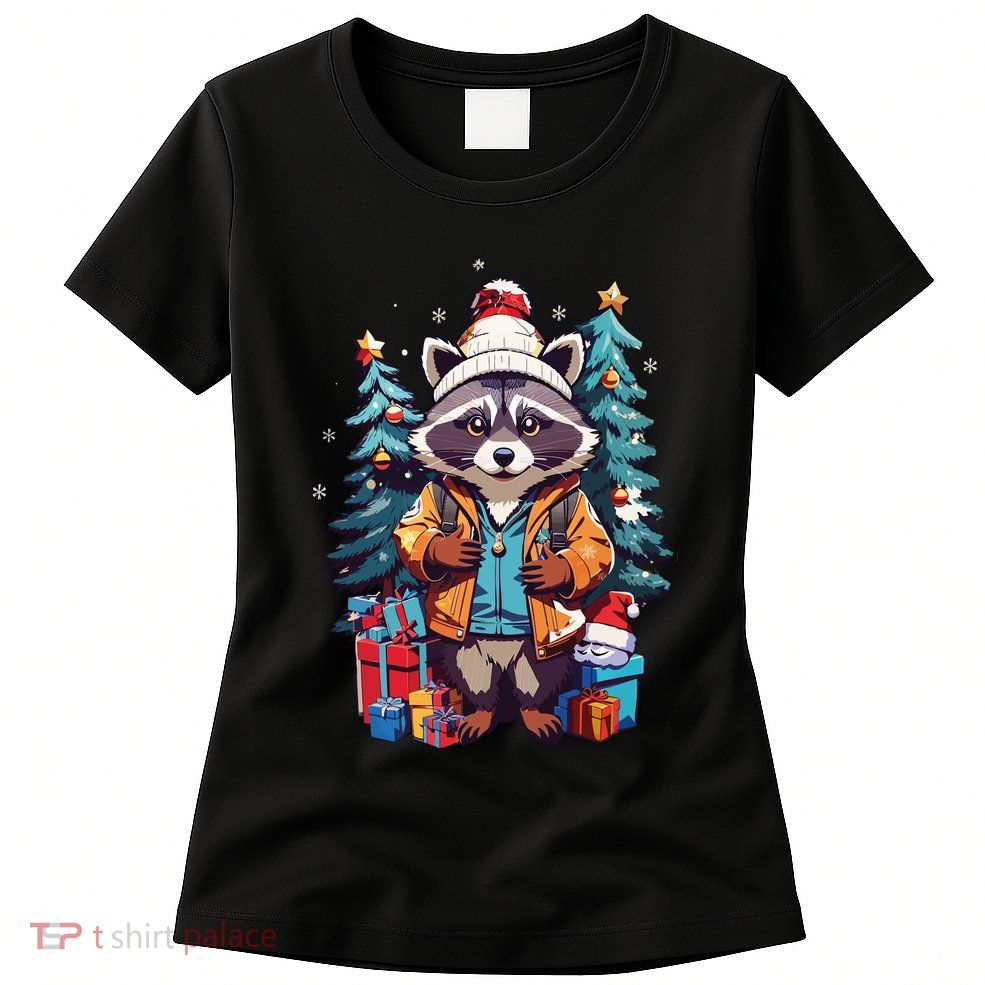 Christmas Raccoon Women's T-Shirt