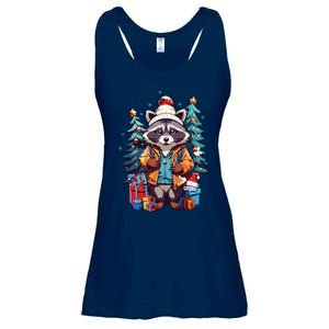 Christmas Raccoon Ladies Essential Flowy Tank