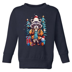 Christmas Raccoon Toddler Sweatshirt