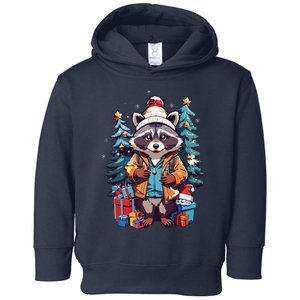 Christmas Raccoon Toddler Hoodie