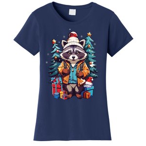 Christmas Raccoon Women's T-Shirt