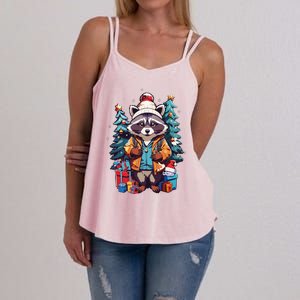 Christmas Raccoon Women's Strappy Tank