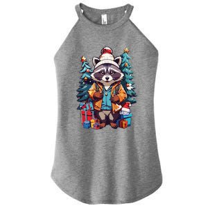 Christmas Raccoon Women's Perfect Tri Rocker Tank