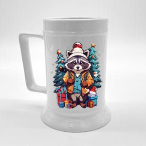 Christmas Raccoon Beer Stein