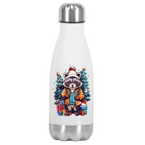 Christmas Raccoon Stainless Steel Insulated Water Bottle