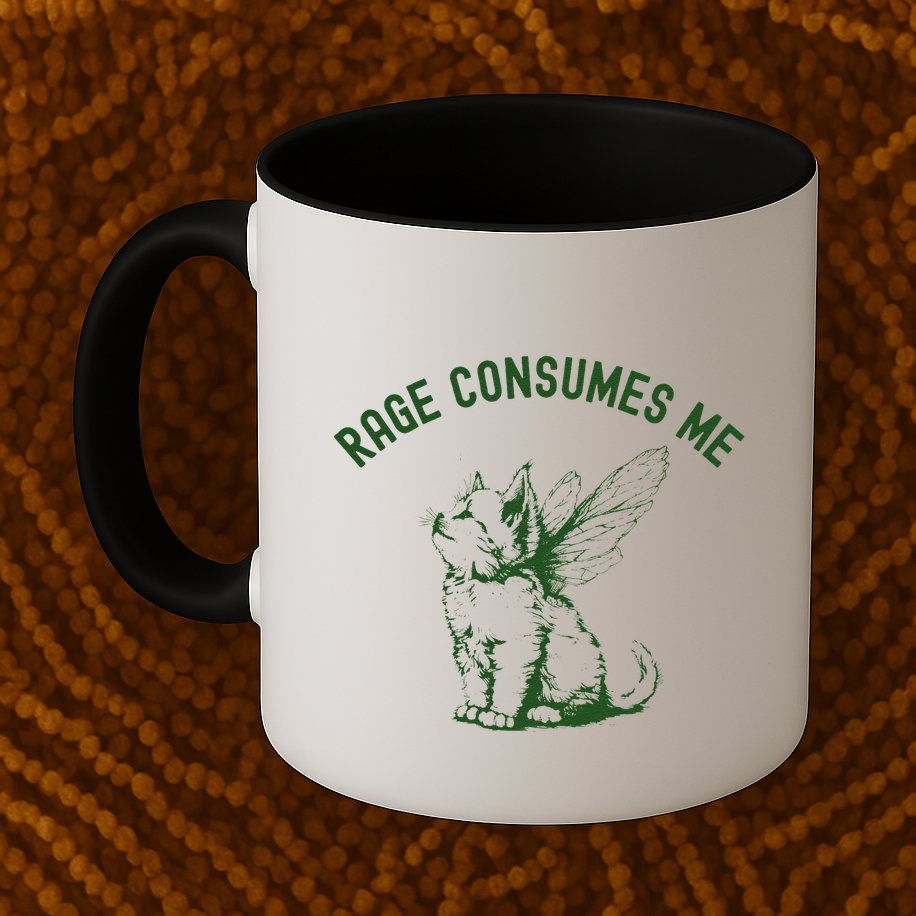 Cat Rage Consumes Me Mug