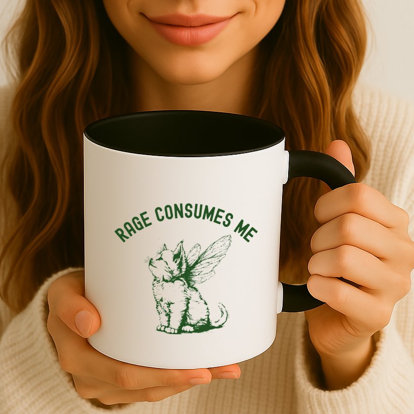 Cat Rage Consumes Me Mug