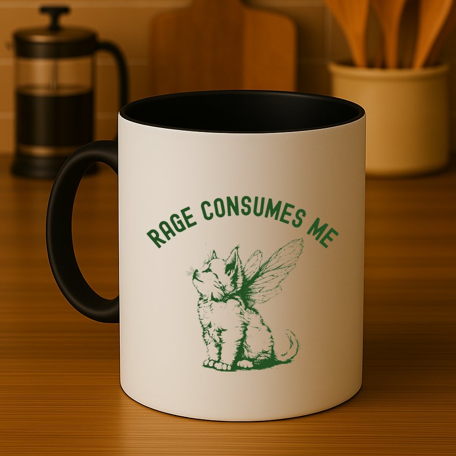 Cat Rage Consumes Me Mug