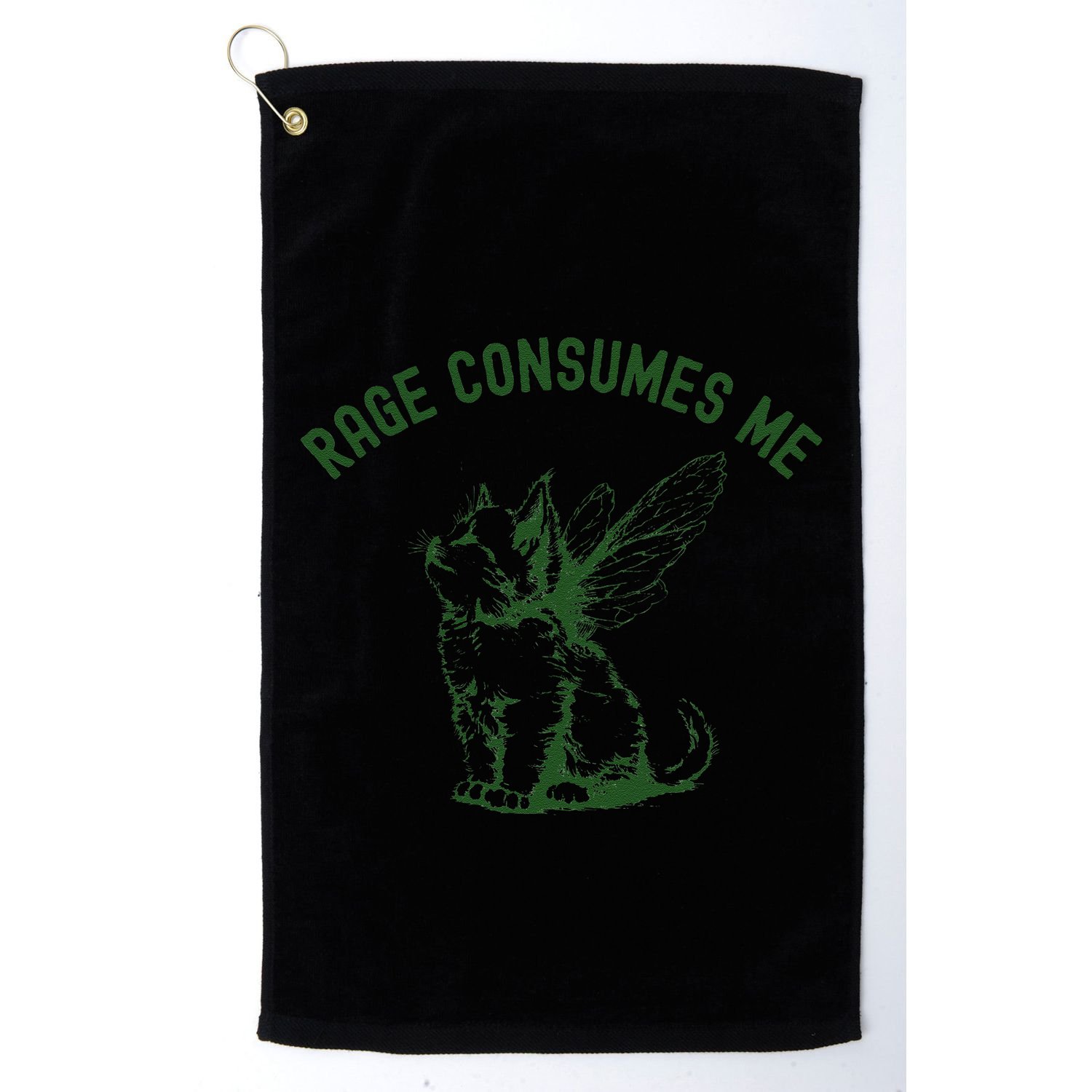 Cat Rage Consumes Me Golf Towel