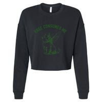 Cat Rage Consumes Me Cropped Pullover Crew