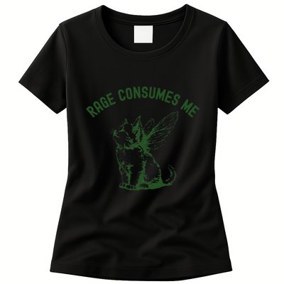 Cat Rage Consumes Me Womens T-Shirt