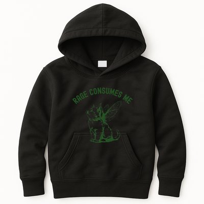 Cat Rage Consumes Me Kids Hoodie