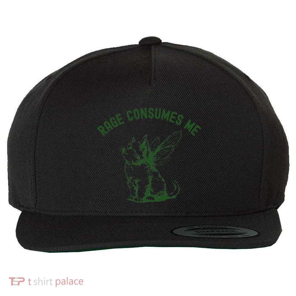 Cat Rage Consumes Me Wool Snapback Cap