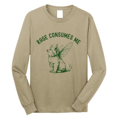 Cat Rage Consumes Me Long Sleeve Shirt