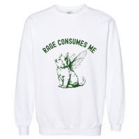 Cat Rage Consumes Me Garment-Dyed Sweatshirt