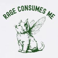 Cat Rage Consumes Me Garment-Dyed Sweatshirt