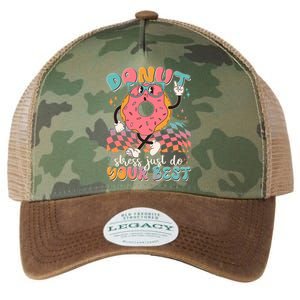 Cute Retro Cartoon Donut Stress Just Do Your Best Legacy Tie Dye Trucker Hat