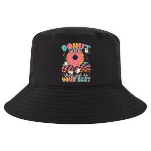 Cute Retro Cartoon Donut Stress Just Do Your Best Cool Comfort Performance Bucket Hat