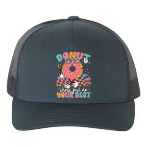 Cute Retro Cartoon Donut Stress Just Do Your Best Yupoong Adult 5-Panel Trucker Hat