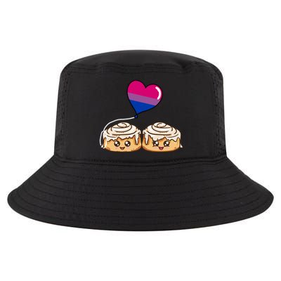 Cinnamon Roll Couple Bisexual Pride Gift Cool Comfort Performance Bucket Hat