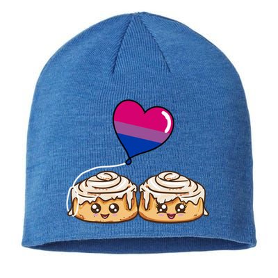 Cinnamon Roll Couple Bisexual Pride Gift Sustainable Beanie