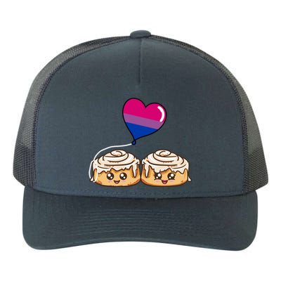 Cinnamon Roll Couple Bisexual Pride Gift Yupoong Adult 5-Panel Trucker Hat