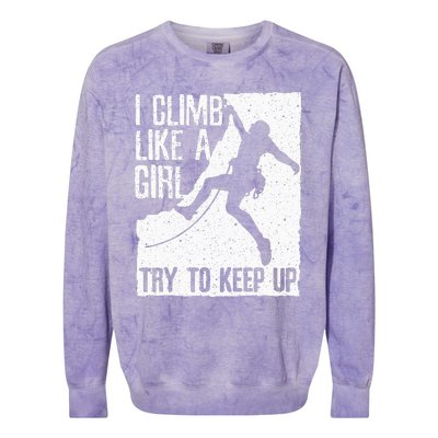 Cool Rock Climbing Design For Women Climb Lovers Colorblast Crewneck Sweatshirt