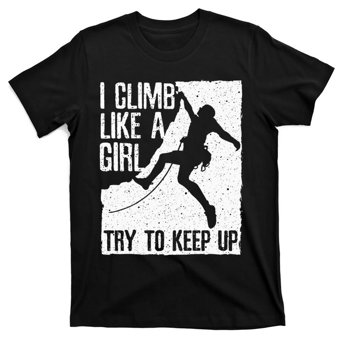 Cool Rock Climbing Design For Women Climb Lovers T-Shirt