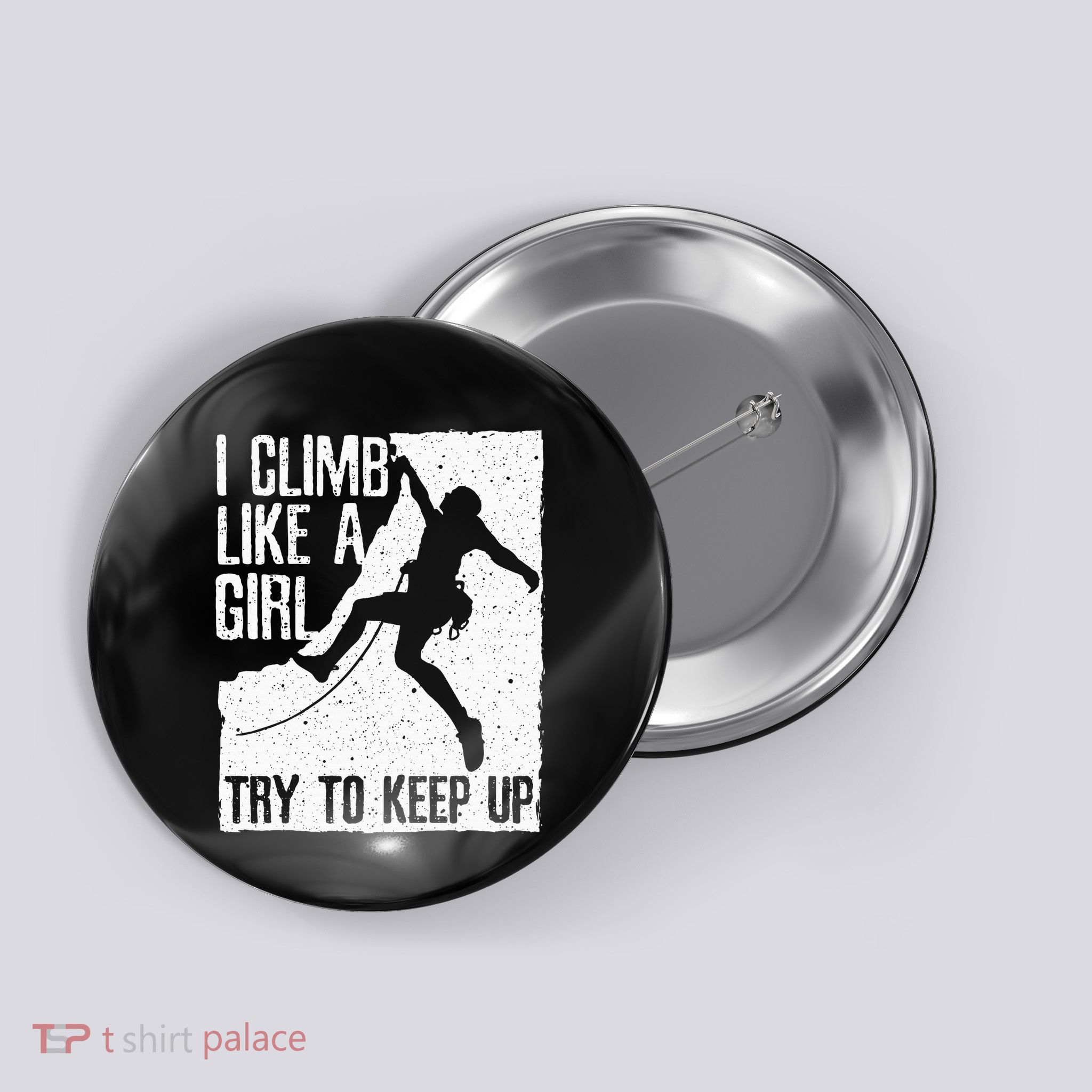 Cool Rock Climbing Design For Women Climb Lovers Button