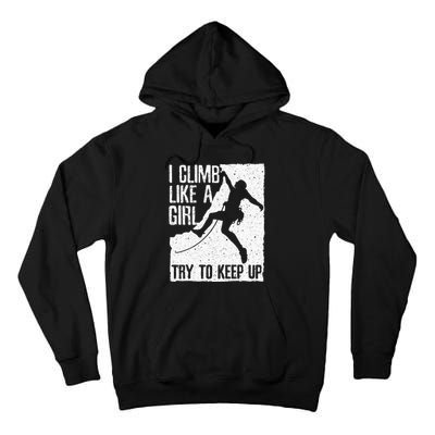 Cool Rock Climbing Design For Women Climb Lovers Tall Hoodie