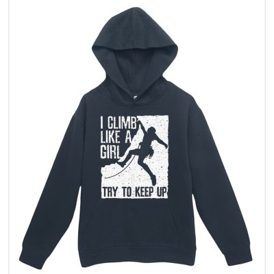 Cool Rock Climbing Design For Women Climb Lovers Urban Pullover Hoodie