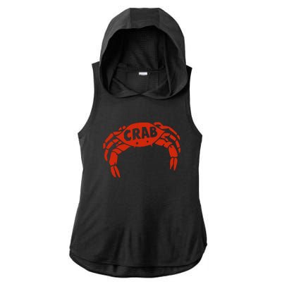 Crab Records Ladies PosiCharge Tri-Blend Wicking Draft Hoodie Tank