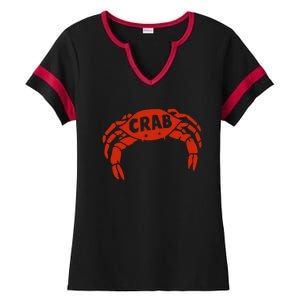 Crab Records Ladies Halftime Notch Neck Tee