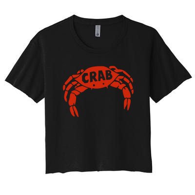 Crab Records Women's Crop Top Tee