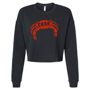 Crab Records Cropped Pullover Crew