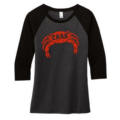 Crab Records Women's Tri-Blend 3/4-Sleeve Raglan Shirt