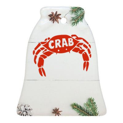 Crab Records Ceramic Bell Ornament