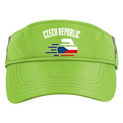 Czech Republic Curling Rock Fans Czech Curlers Winter Sports Cool Gift Adult Drive Performance Visor