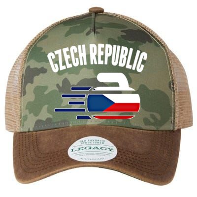 Czech Republic Curling Rock Fans Czech Curlers Winter Sports Cool Gift Legacy Tie Dye Trucker Hat