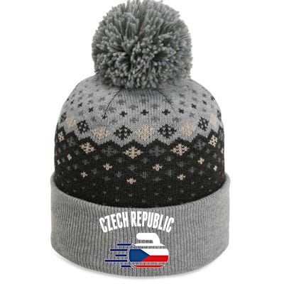 Czech Republic Curling Rock Fans Czech Curlers Winter Sports Cool Gift The Baniff Cuffed Pom Beanie