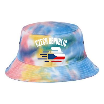 Czech Republic Curling Rock Fans Czech Curlers Winter Sports Cool Gift Tie Dye Newport Bucket Hat