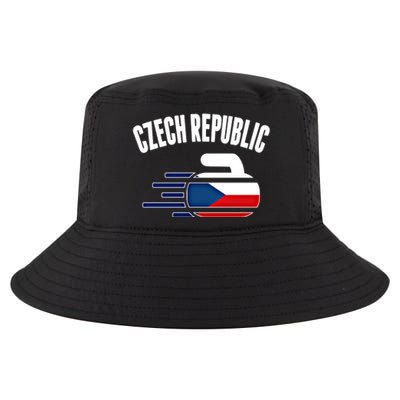 Czech Republic Curling Rock Fans Czech Curlers Winter Sports Cool Gift Cool Comfort Performance Bucket Hat